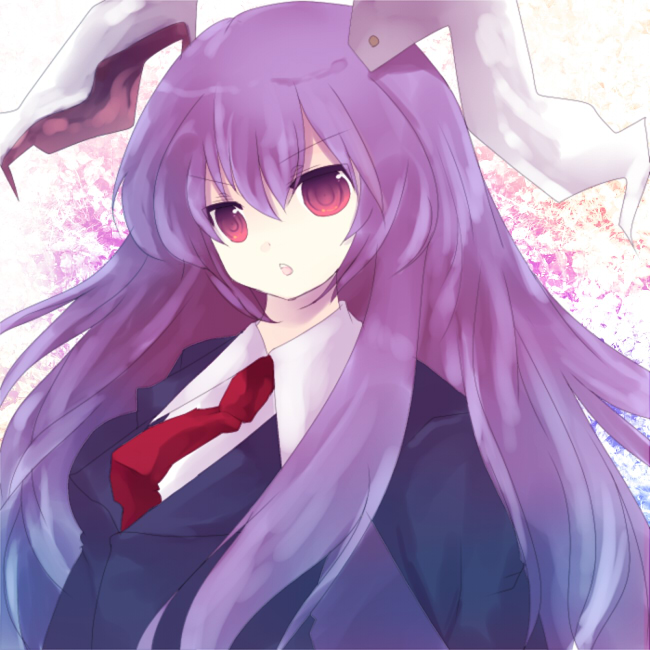 eiko (pixiv), eiko (tukino), reisen udongein inaba, touhou, bad id, bad pixiv id, 1girl, animal ears, female focus, long hair, purple hair, rabbit ears, solo