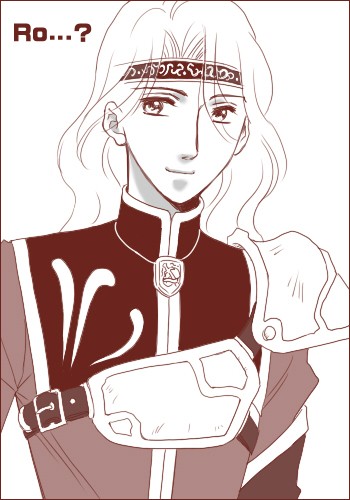 soranokaze15, rosa farrell, final fantasy, final fantasy iv, lowres, 1990s (style), 1boy, 1girl, female focus, genderswap, genderswap (ftm), male focus, monochrome, retro artstyle, simple background, solo