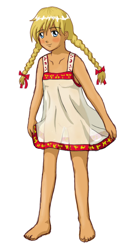 huyase, slavya-chan, 2ch.ru, ru-chans, 1girl, barefoot, female focus, loli, mascot, see-through clothes, solo, twintails