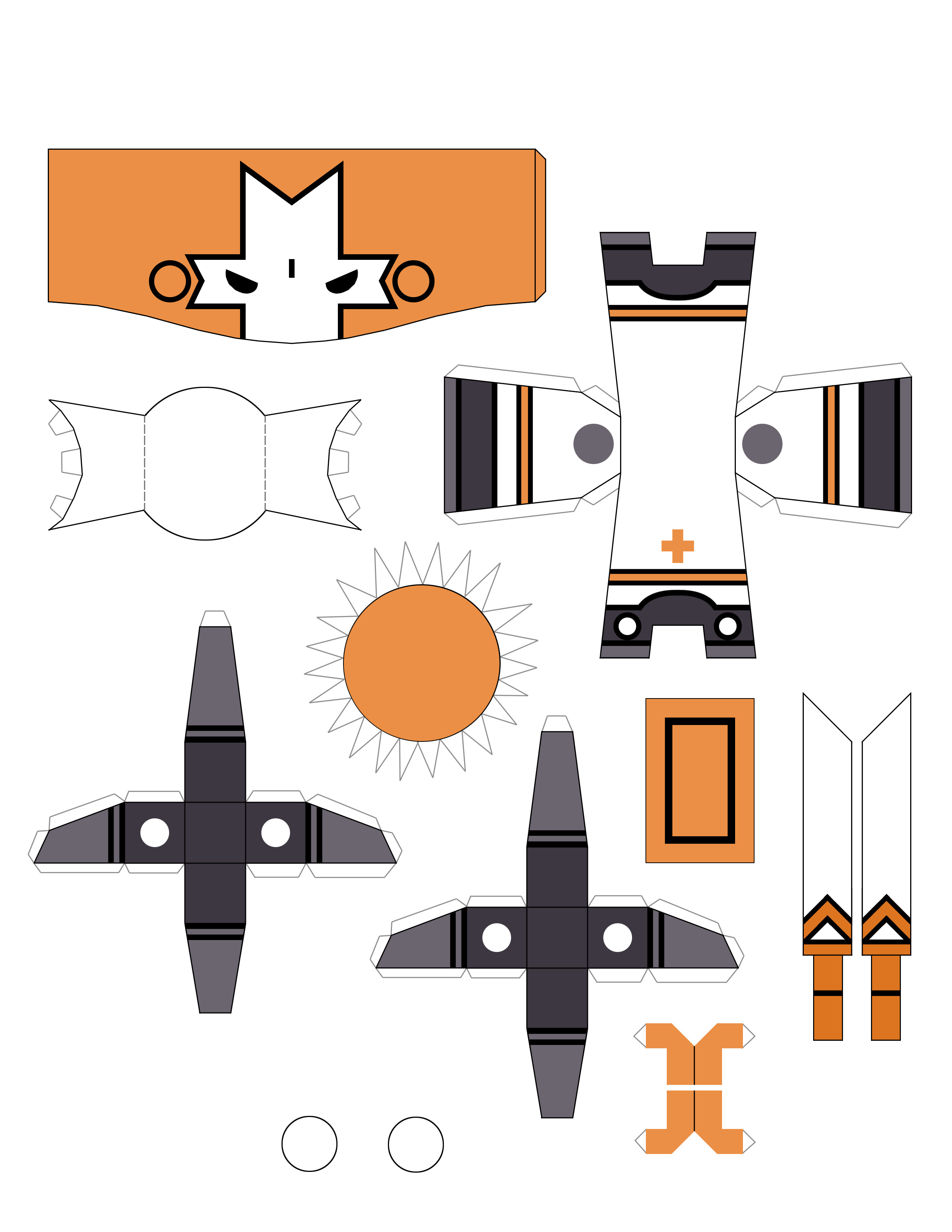 absurdres, highres, castle crasher, no humans, papercraft