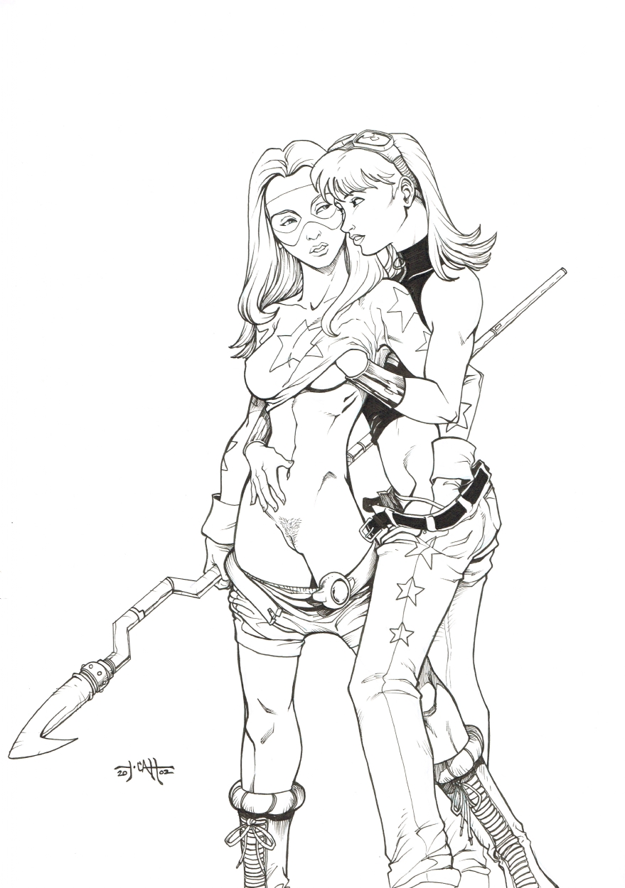 Rule34 – If it exists, there is porn of it / tcatt, cassie sandsmark, courtney whitmore, star-spangled kid, stargirl, wonder girl, wonder girl (cassie sandsmark) / 129023