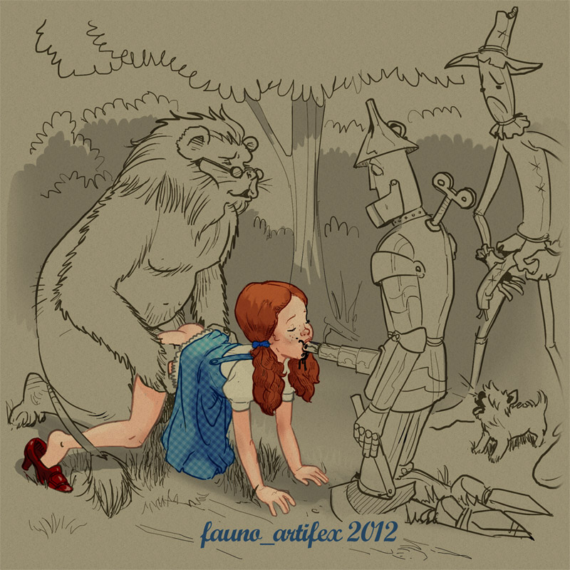 Rule34 – If it exists, there is porn of it / fauno artifex, cowardly lion, dorothy gale, tin man / 129108