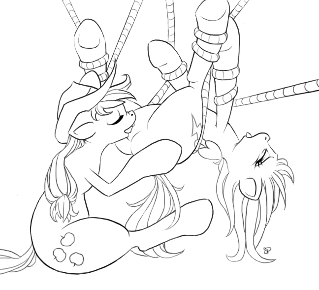 Rule34 – If it exists, there is porn of it / applejack (mlp), rainbow dash (mlp) / 129159