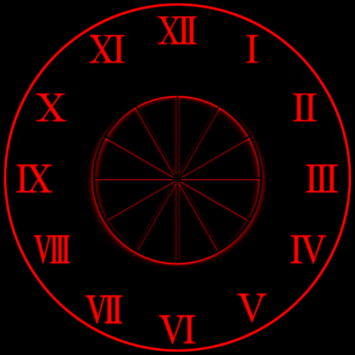 izayoi sakuya, immaterial and missing power, touhou, clock, dark, female focus, magic circle, monochrome, no humans, red theme, roman numeral, sakuya's world, spell card