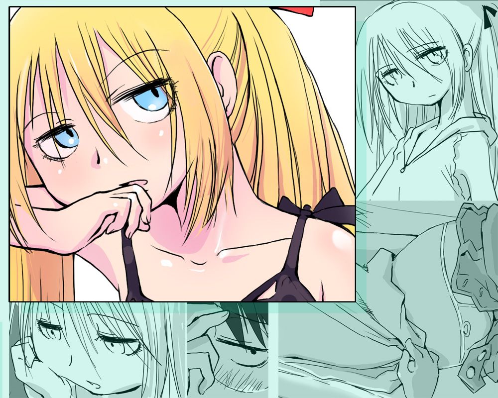zasha, madarame harunobu, susanna hopkins, genshiken, 00s, 1boy, 1girl, blonde hair, blue eyes, glasses, otaku, petite