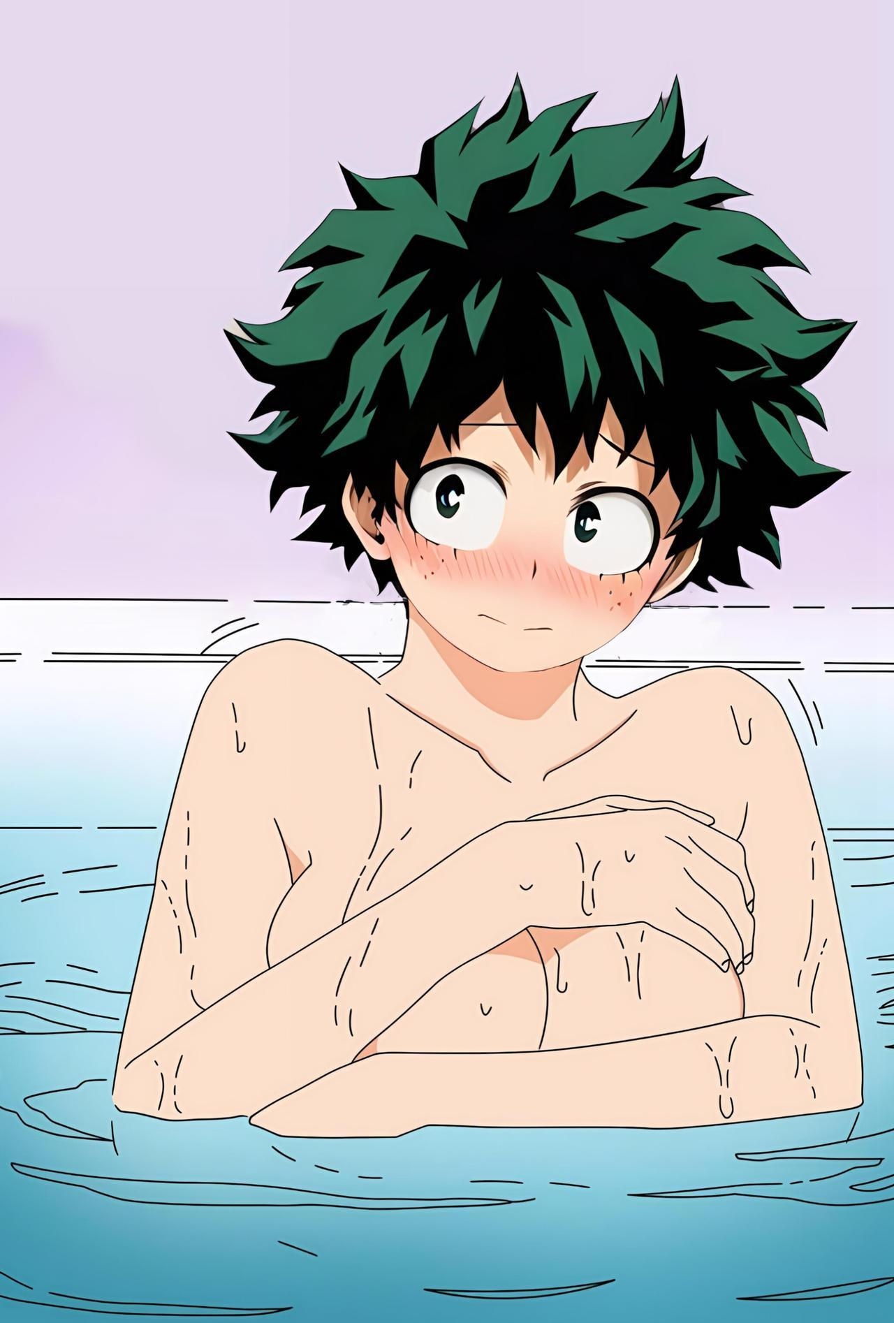 midoriya izuku, boku no hero academia, highres, non-web source, 1girl, genderswap, genderswap (mtf), solo