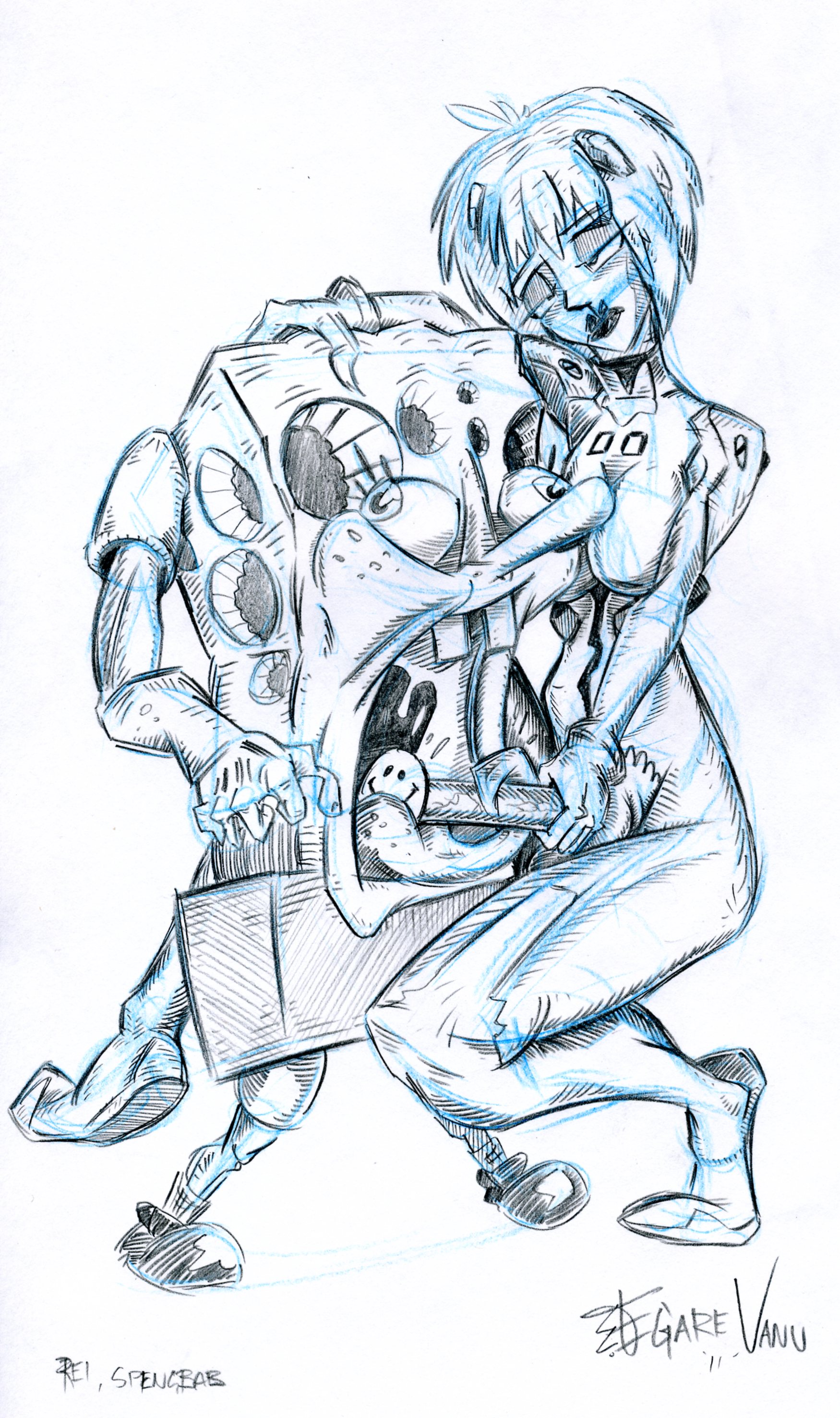 Rule34 – If it exists, there is porn of it / rei ayanami, spengbab, spongebob squarepants (character) / 130544
