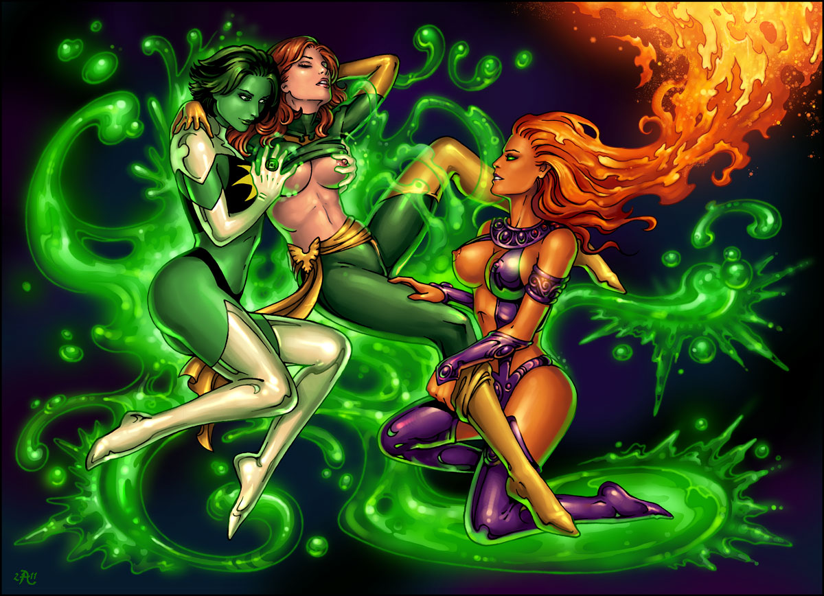 Rule34 – If it exists, there is porn of it / candra, green lantern, jade, jean grey, phoenix (x-men), starfire / 130556