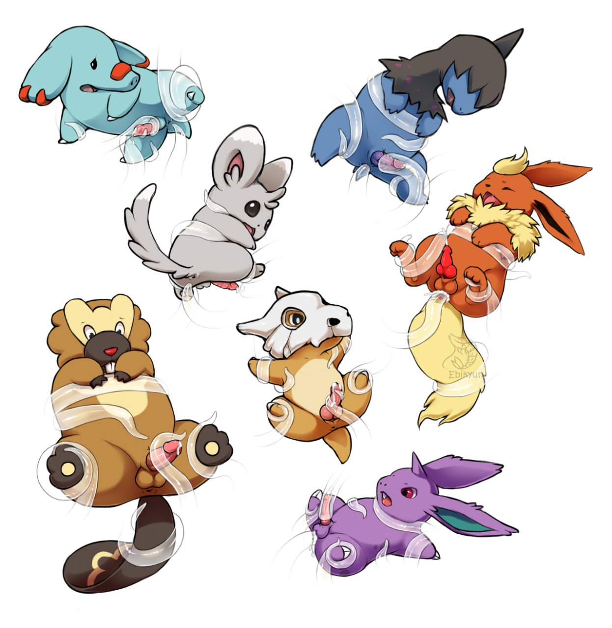 Rule34 – If it exists, there is porn of it / ebikyun, bibarel, cubone, deino, flareon, minccino, nidoran, phanpy / 130738