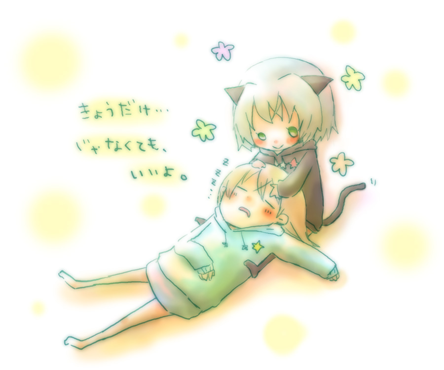 muro, eila ilmatar juutilainen, sanya v. litvyak, strike witches, world witches series, translated, 00s, 2girls, animal ears, chibi, multiple girls