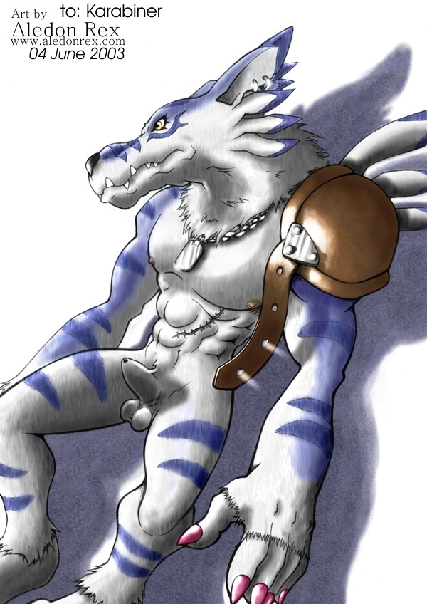 Rule34 – If it exists, there is porn of it / aledon rex, weregarurumon / 130979