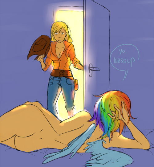 Rule34 – If it exists, there is porn of it / schpog, applejack (mlp), rainbow dash (mlp) / 131085