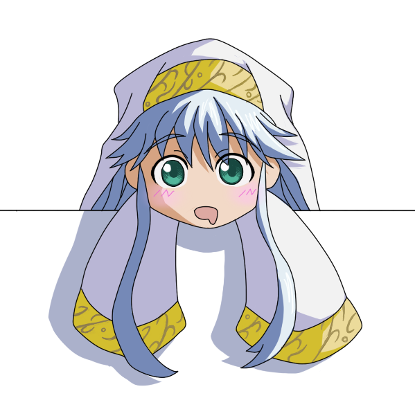 monchi, index (toaru majutsu no index), toaru majutsu no index, 00s, blue hair, blush, green eyes, long hair, solo