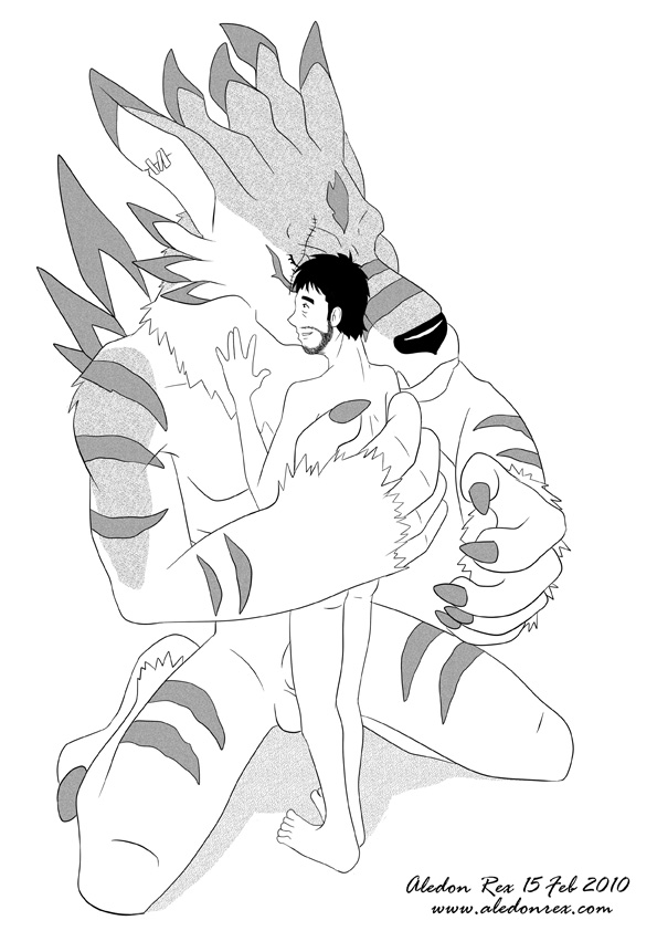 Rule34 – If it exists, there is porn of it / aledon rex, weregarurumon / 131245