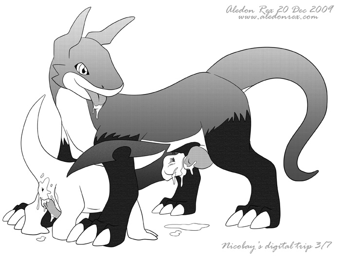 Rule34 – If it exists, there is porn of it / aledon rex, bayleef, raidramon / 131348