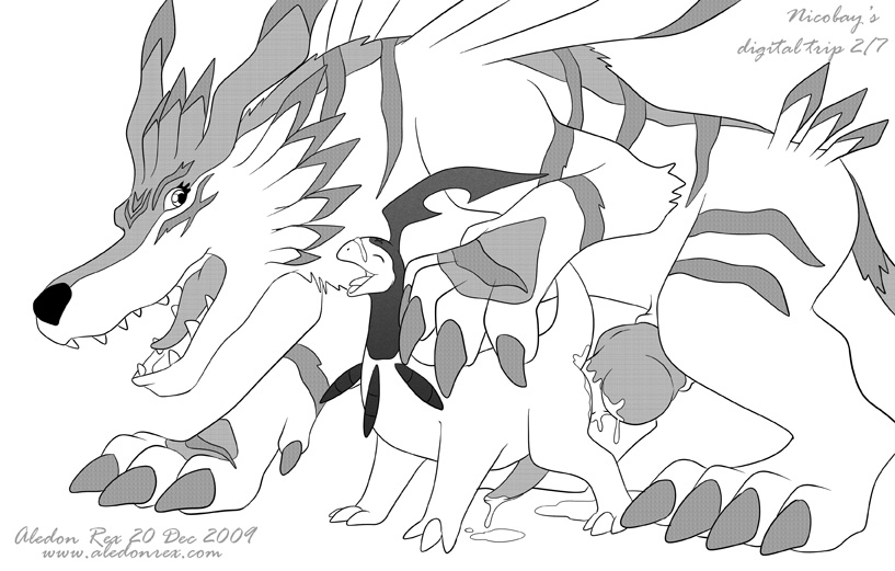 Rule34 – If it exists, there is porn of it / aledon rex, bayleef, garurumon / 131350