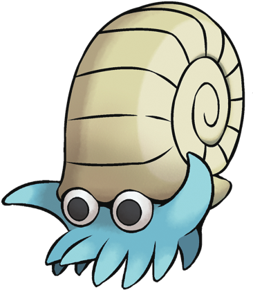 omanyte, nintendo, pokemon, artist request, lowres, official art, third-party source, animal focus, full body, gen 1 pokemon, no humans, pokemon (creature), pokemon focus, shell, solo, tentacles, transparent background