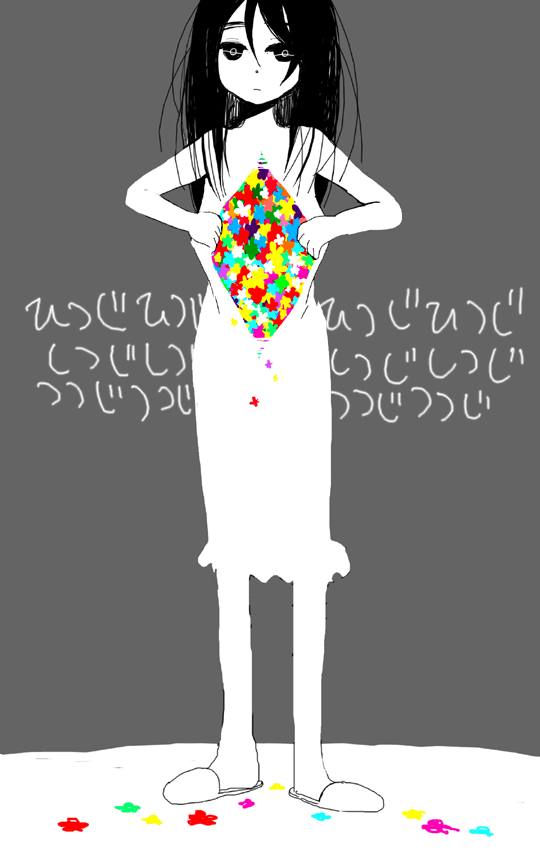 azumi (pixiv72433), original, tagme, black eyes, black hair, dress, flower, solo
