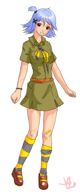 hai-tan, tagme, 1girl, female focus, pioneer movement, pioneer neckerchief, solo, soviet pioneer