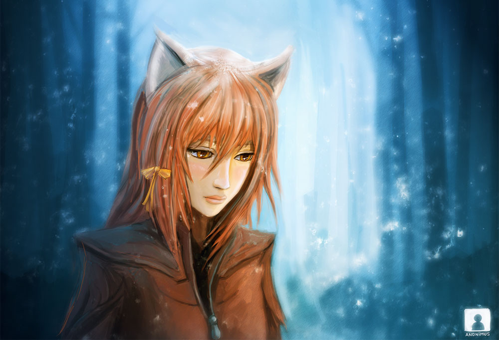 arsenixc, uvao-tan, 2ch.ru, iichan.ru, original, ru-chans, 1girl, animal ears, brown hair, cat ears, female focus, mascot, ribbon, snow, solo, yellow eyes