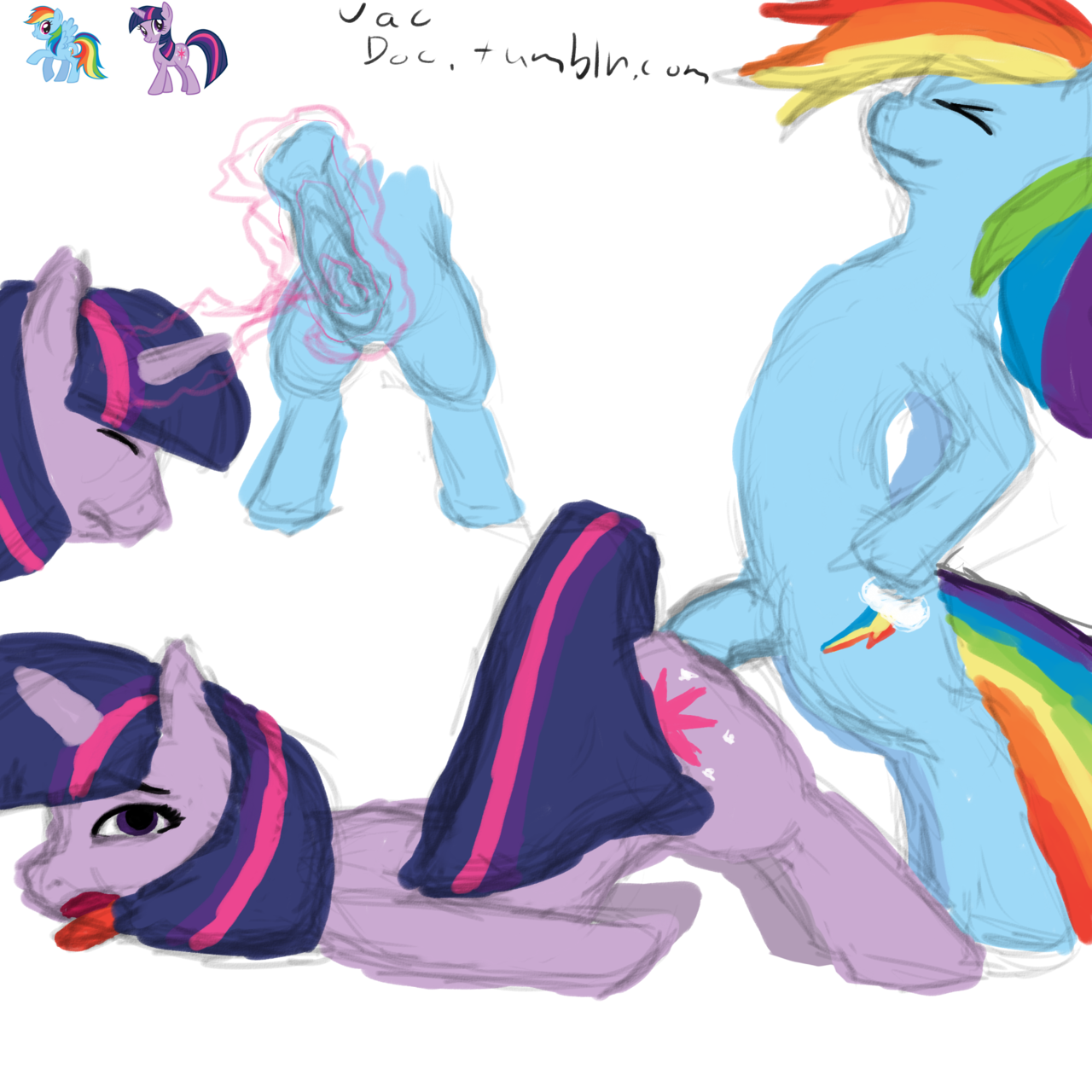 Rule34 – If it exists, there is porn of it / vacdog, rainbow dash (mlp), twilight sparkle (mlp) / 132609