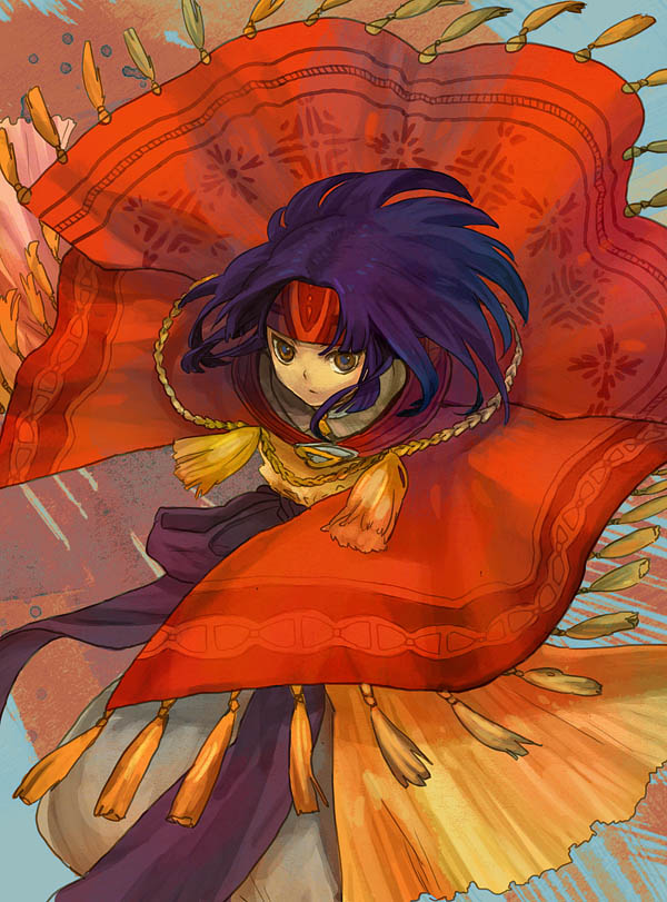 sanaki kirsch altina, fire emblem, fire emblem: path of radiance, fire emblem: radiant dawn, nintendo, 1girl, brown eyes, female focus, headband, long hair, purple hair, solo