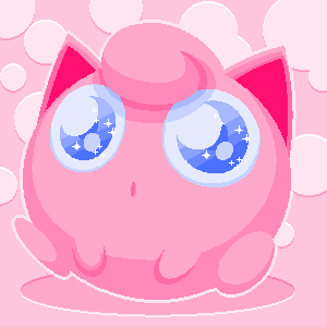 jigglypuff, nintendo, pokemon, bad id, bad pixiv id, lowres, gen 1 pokemon, no humans, pokemon (creature), pokemon focus, solo, sparkle
