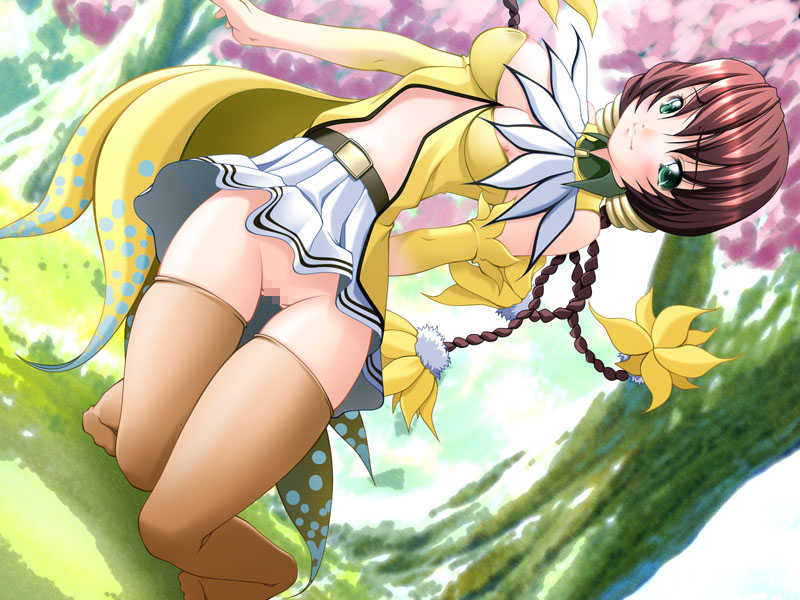 tsuki nami yuu, tsukinami yuu, reith, magna carta, magna carta crimson stigmata, 1girl, breasts, censored, female focus, nipples, small breasts, solo, thighhighs
