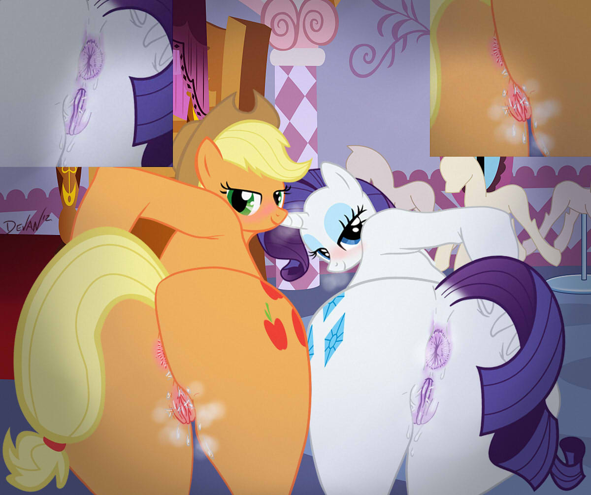 Rule34 – If it exists, there is porn of it / pinkequestria, applejack (mlp), rarity (mlp) / 133221