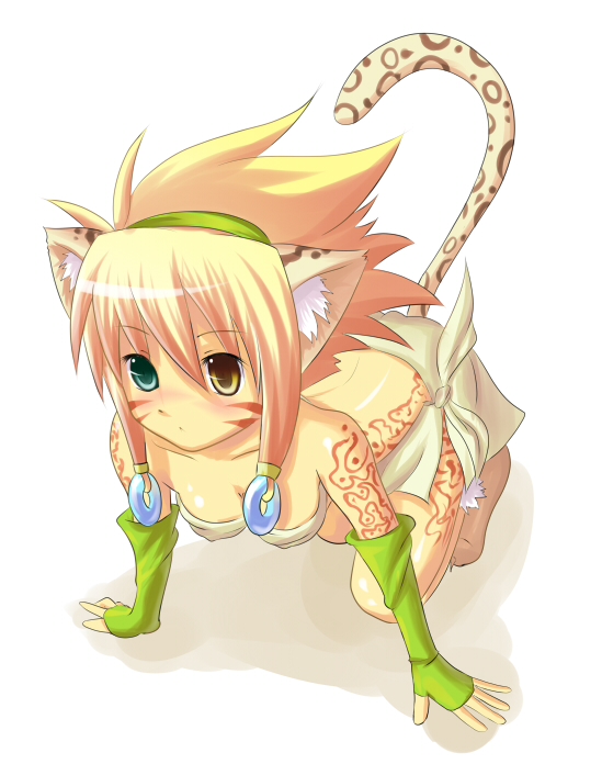syane (schnell854), astar (yuukyuu no sharin), yuukyuu no sharin, bad id, bad pixiv id, 1girl, animal ears, blonde hair, female focus, heterochromia, long hair, solo, tail