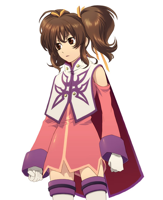 anise tatlin, tales of (series), tales of the abyss, 00s, brown eyes, brown hair, gloves, ribbon, solo, twintails