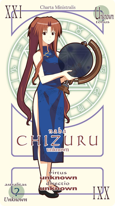 naba chizuru, mahou sensei negima!, 00s, card (medium), character name, china dress, chinese clothes, dress, globe, pactio, solo