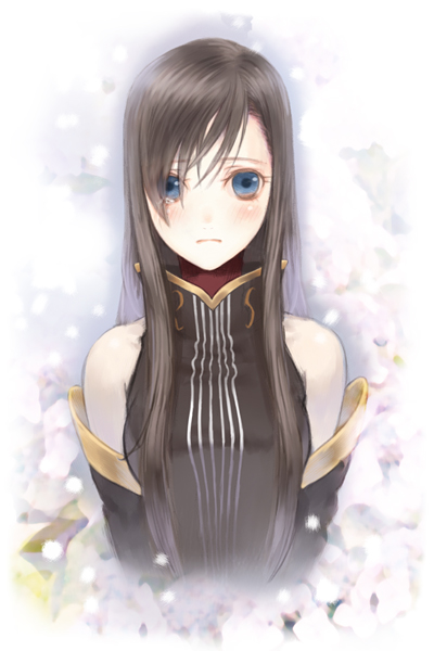 hanamura mai, tear grants, tales of (series), tales of the abyss, 00s, 1girl, blue eyes, brown hair, female focus, long hair, solo