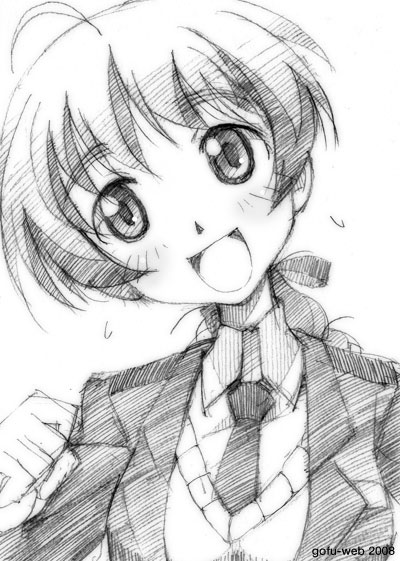 gofu, lynette bishop, strike witches, world witches series, traditional media, 00s, 1girl, braid, female focus, greyscale, monochrome, portrait, single braid, sketch, solo