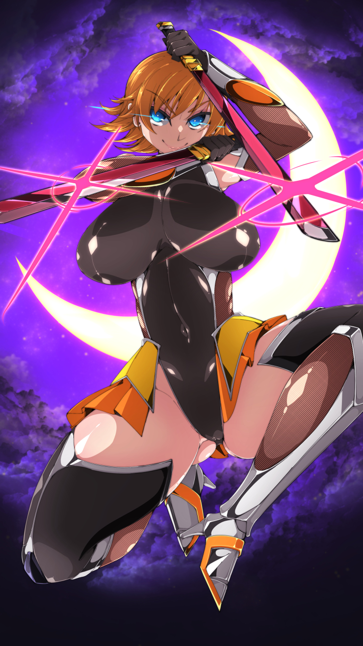 igawa sakura, taimanin (series), taimanin asagi, 1girl, blonde hair, breasts, large breasts, solo