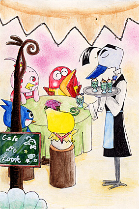 lowres, traditional media, cormoran, kurin, kyoro chan, mikken, pachikuri