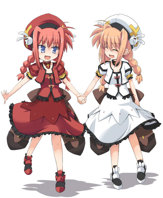 mamo williams, vita (nanoha), lyrical nanoha, mahou shoujo lyrical nanoha, mahou shoujo lyrical nanoha strikers, duplicate, 00s, 2girls, dual persona, multiple girls, unison (nanoha)