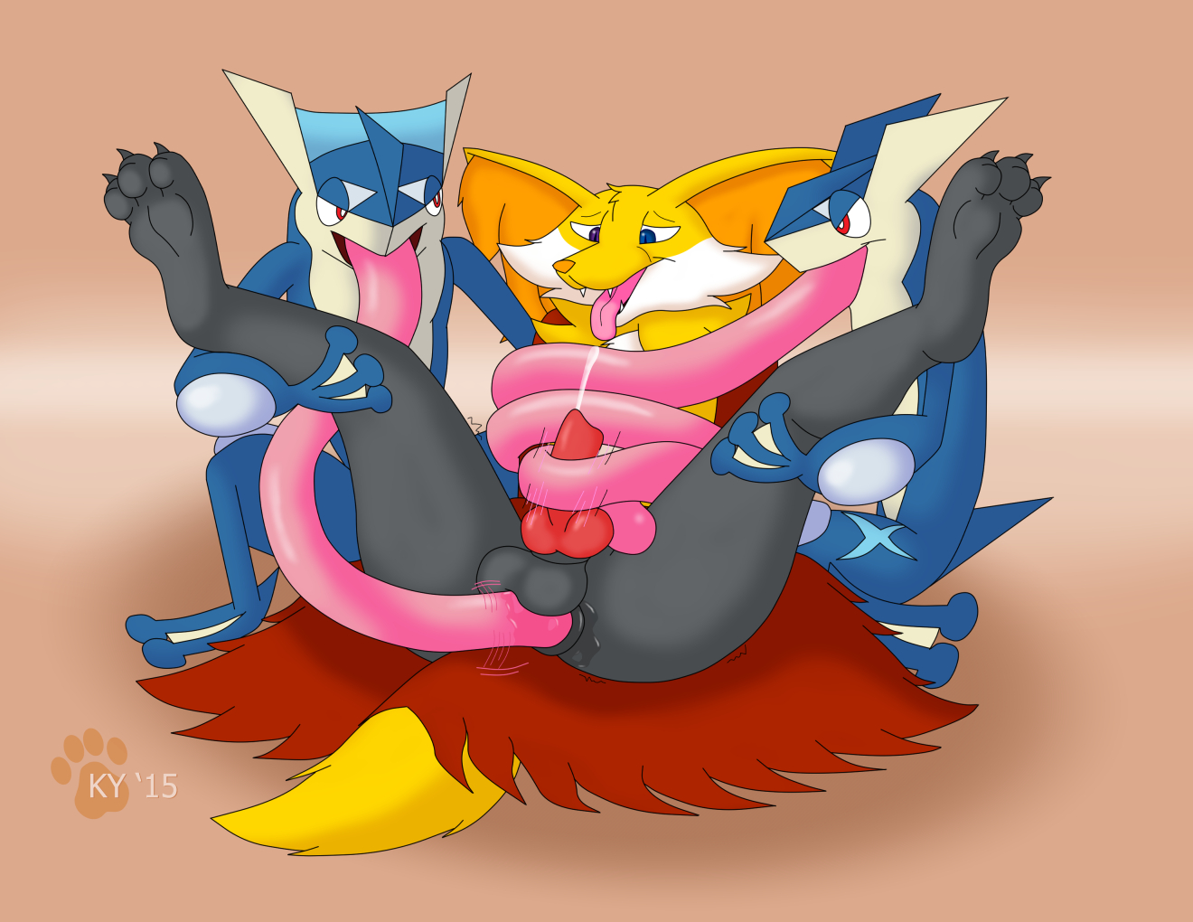 Rule34 – If it exists, there is porn of it / ky (malamute), delphox, greninja / 135787