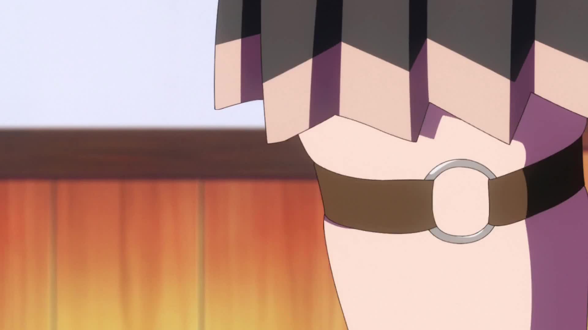 katagiri nanase, nukigee mitai na shima ni sunderu watashi wa dou surya ii desu ka?, animated, anime screenshot, highres, sound, tagme, video, 2boys, 4girls, blonde hair, bouncing breasts, breasts, brown skirt, cleavage, collarbone, gradient hair, heart, heart necklace, jewelry, large breasts, long hair, miniskirt, mole, mole under eye, multicolored hair, multiple boys, multiple girls, necklace, partially unbuttoned, red hair, school uniform, shirt, skindentation, skirt, thigh strap, thighs, walking, white shirt, yellow eyes