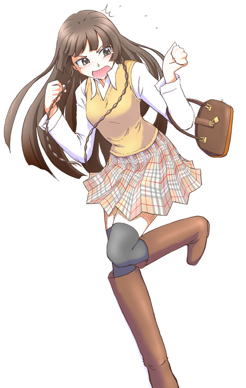 sasaki akira (ugc), shimazu yoshino, maria-sama ga miteru, 00s, casual, skirt, solo, thighhighs, zettai ryouiki