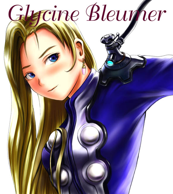 glycine bleumer, sakura taisen, sakura taisen iii, uniform, 00s, blonde hair, blue eyes, blush, earrings, jewelry, long hair