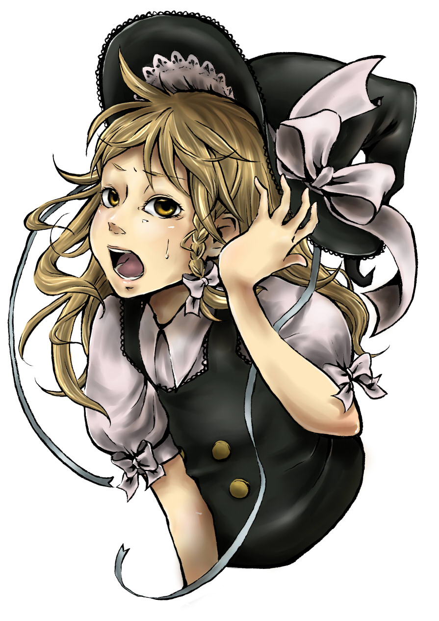 misaka tsumugi, kirisame marisa, touhou, bad id, bad pixiv id, highres, 1girl, blonde hair, female focus, solo