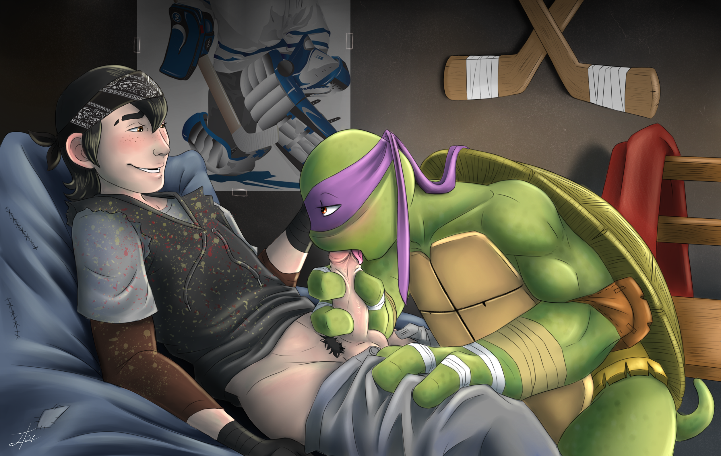 Rule34 – If it exists, there is porn of it / bakameganekko, casey jones, donatello / 136191