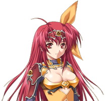 raidy, ikazuchi no senshi raidy, lowres, 1girl, breasts, female focus, red eyes, red hair, solo, transparent background, upper body