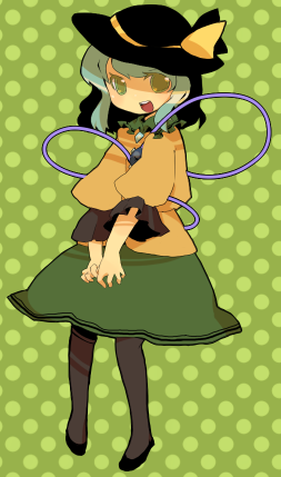 azuma seiji, komeiji koishi, touhou, lowres, 1girl, female focus, full body, pantyhose, solo, standing