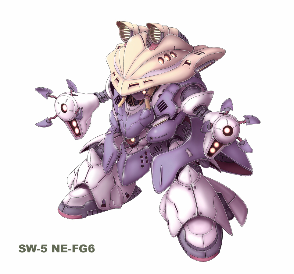 nekoguruma, moriya suwako, touhou, armor, claws, full body, glowing, glowing eye, looking at viewer, mecha, mechanization, no humans, robot, simple background, solo, standing, weapon, white background