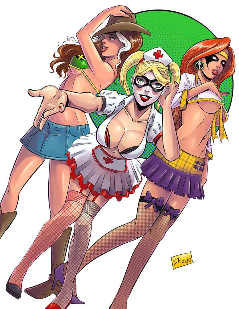 Rule34 – If it exists, there is porn of it / shono, angela, anna marie, harley quinn, rogue (x-men) / 137613