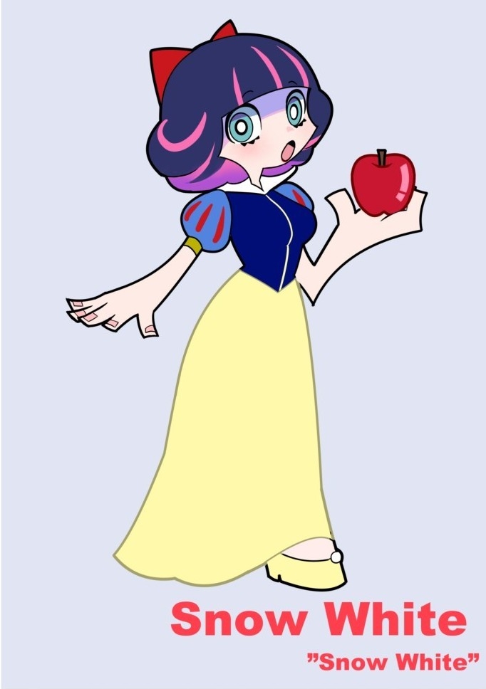 snow white (disney), stocking (psg), panty & stocking with garterbelt, snow white and the seven dwarfs (disney), 1girl, blue eyes, colored inner hair, cosplay, dress, full body, long hair, looking at viewer, multicolored hair, over-kneehighs, pink hair, purple hair, snow white (disney) (cosplay), solo, thighhighs, user nggj5578