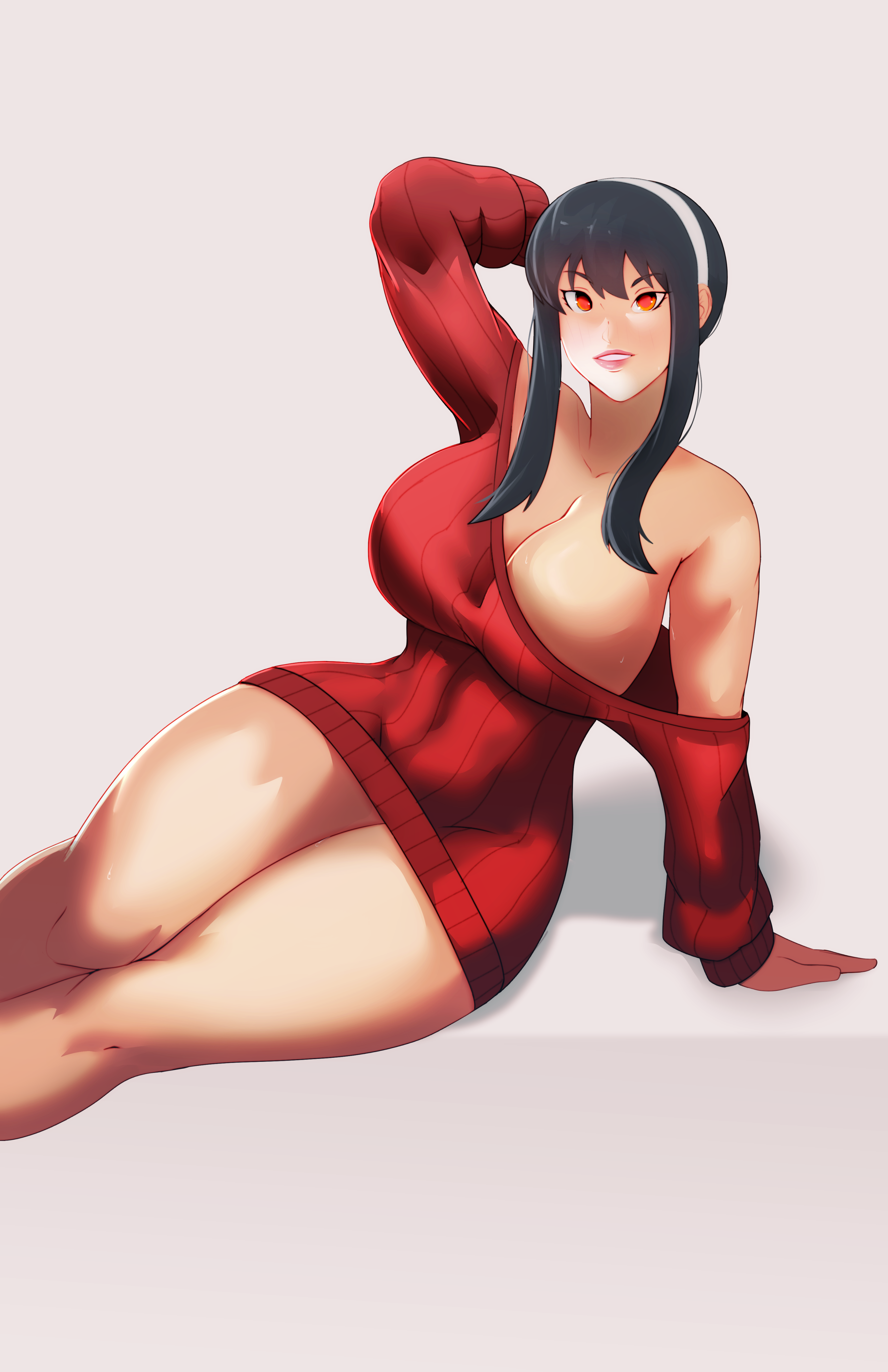 artistic madman, yor briar, spy x family, 1girl, breasts, large breasts, long hair