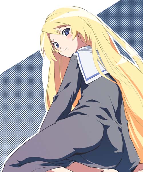 nekane springfield, mahou sensei negima!, tagme, 00s, ass, blonde hair, blue eyes, long hair, solo